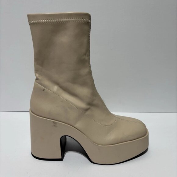 Zara Women’s Platform Heeled Platform Booties, Size US 9M, EUR 40 - Picture 1 of 6